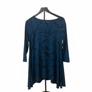 Alfani Navy Blue Tunic Top